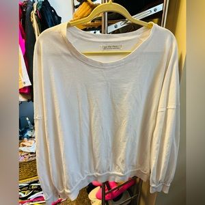 We the Free White Long Sleeve Tee